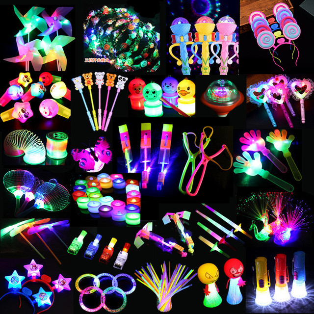 10pcs LED Light Up Toys Party Favors Glow Sticks Headband Christmas Birthday  Gift Glow In The Dark Party Supplies for Kids Adult - AliExpress